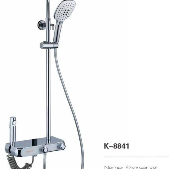 Sansome Mars 200 thermostatic tablet rain shower set glossy chrome